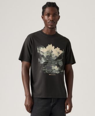 Мужская винтажная футболка свободного кроя с графическим рисунком Levi's