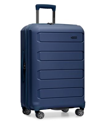 Чемодан-вертушка Traveler's Choice Pagosa в жесткую клетку среднего размера с возможностью расширения