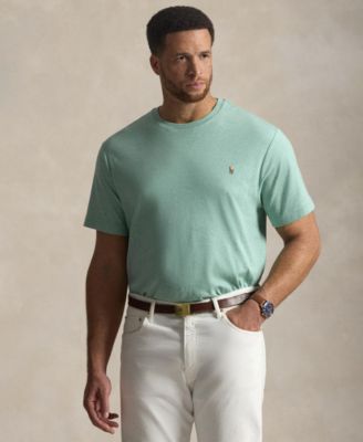 Мужская футболка Polo Ralph Lauren с круглым вырезом Big & Tall зеленого цвета