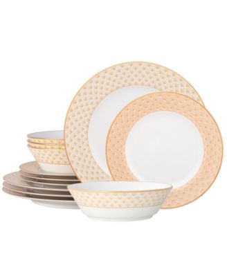 Noritake Trocadero Gold, 12 шт. Набор посуды, сервиз на 4 персоны