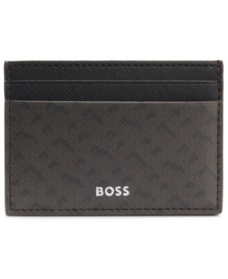 Мужской бумажник-визитница Zair от Hugo Boss коричневого цвета