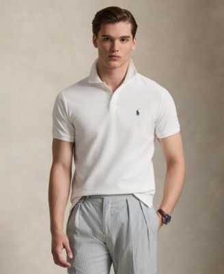 Polo Ralph Lauren Custom Slim Fit из сотовой сетки Polo white