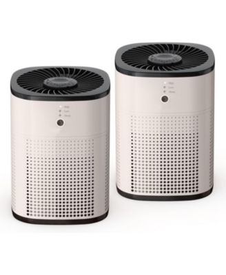 Очистители воздуха HEATDAZ MORENTO в 2-х упаковках для спальни. Оснащен фильтром HEPA H13, сверхшумным спящим режимом на 24 дБ, идеально подходящим для домашних животных. Белый и черный