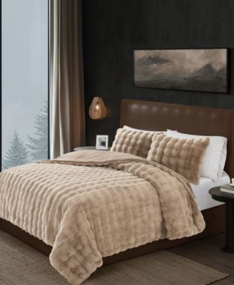 Искусственный мех Frye Bubble, 3 шт. Комплект постельного белья, King