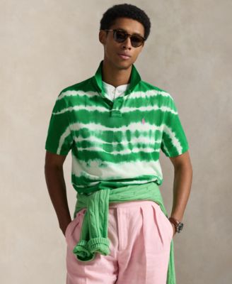 Мужская рубашка поло Polo Ralph Lauren с коротким рукавом зеленого цвета