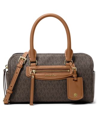 Маленькая дорожная сумка Michael Kors Jet Set коричневого цвета
