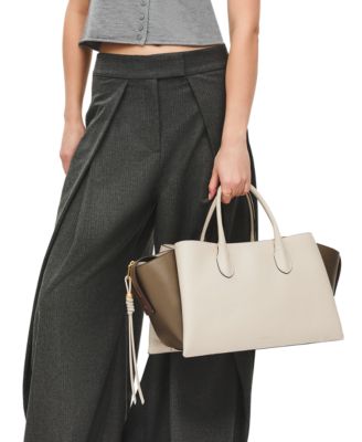 Большая кожаная сумка-ранец Radley London Romilly на молнии коричнево-бежевого цвета