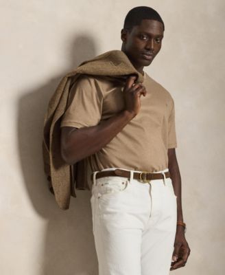 Мужская футболка Polo Ralph Lauren с круглым вырезом Big & Tall коричневого цвета