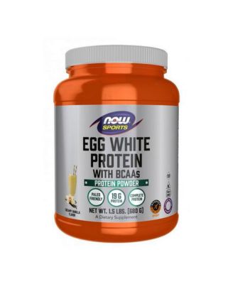 Яичный белок Now Foods, сливочно-ванильный порошок, 1,5 фунта без цвета