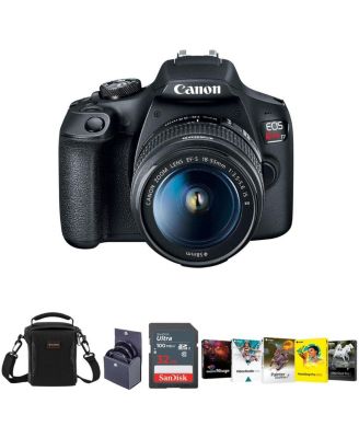 Фотоаппарат Canon EOS Rebel T7 с объективом 18–55 мм, черный