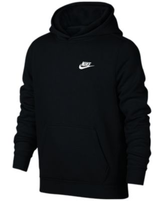 nike youth club fleece hoodie