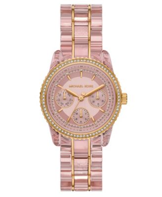 Женские многофункциональные кварцевые часы Michael Kors Bryant Quartz розового цвета, 35 мм, розового цвета