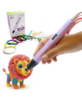 НОВЫЙ myFirst 3dPen Artist STEM для обучения 3D-рисованию подростков и взрослых с помощью биоразлагаемых нитей Полный набор фиолетовый