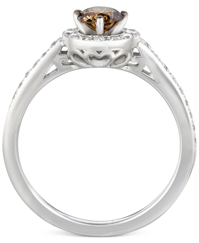 Le Vian Bridal Diamond Halo Engagement Ring (3/4 ct. t.w.) in 14k White Gold & Reviews Rings