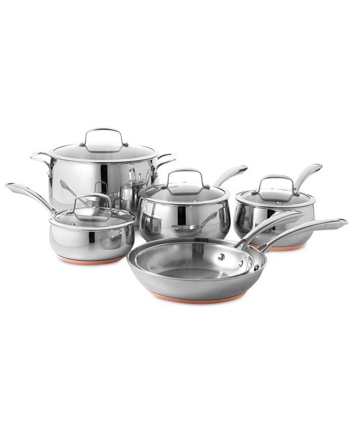 Belgique Copper Bottom 10Pc. Cookware Set, Created for Macy's
