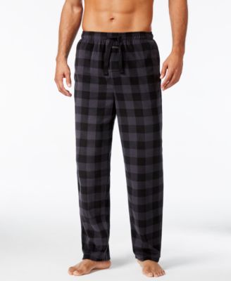 buffalo plaid fleece pajama pants