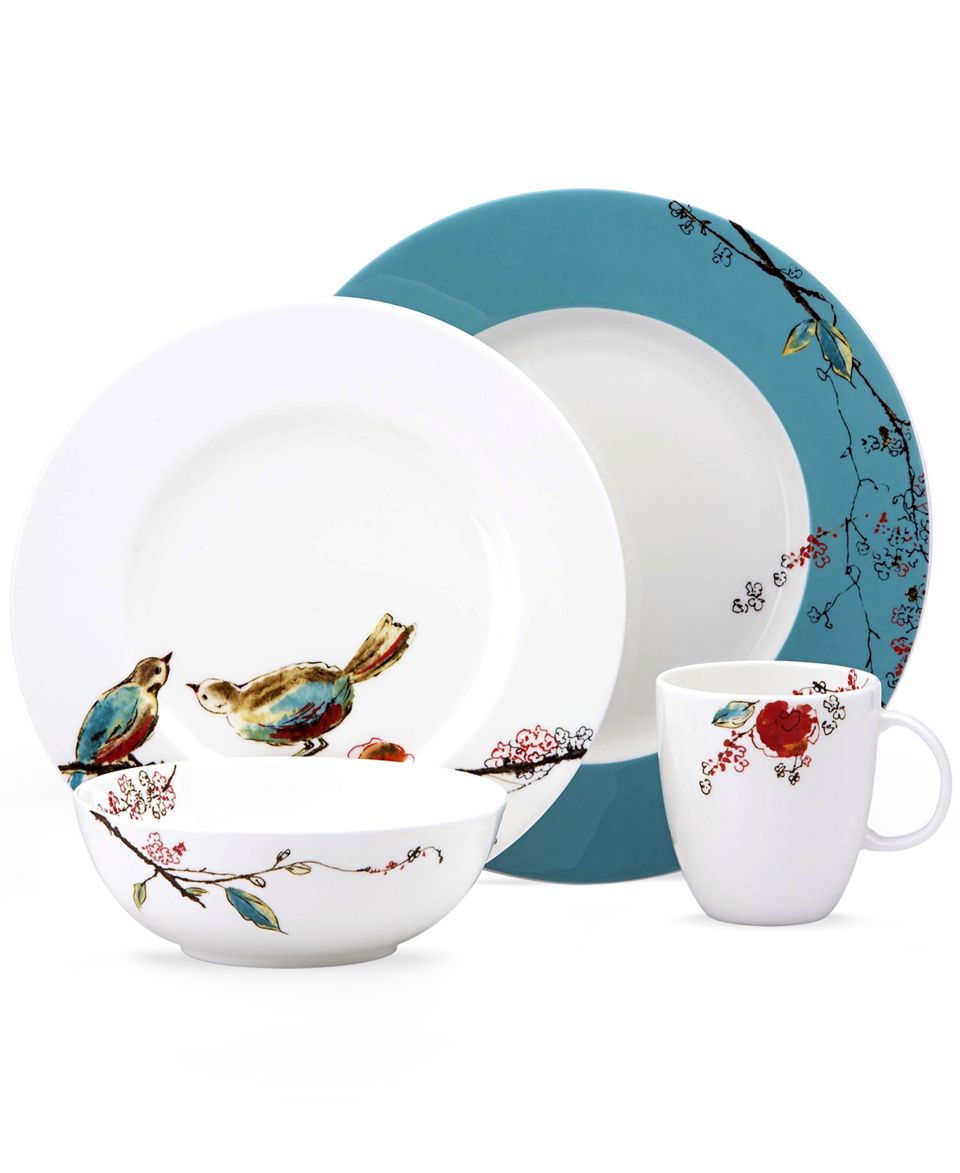 Lenox Dinnerware, Floral Fusion Aqua Collection   Casual Dinnerware