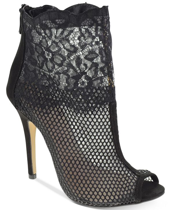 lace mesh booties