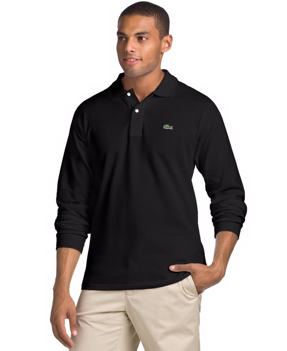 Lacoste Shirt, Long Sleeve Lightweight Polo Shirt   Mens Polos   