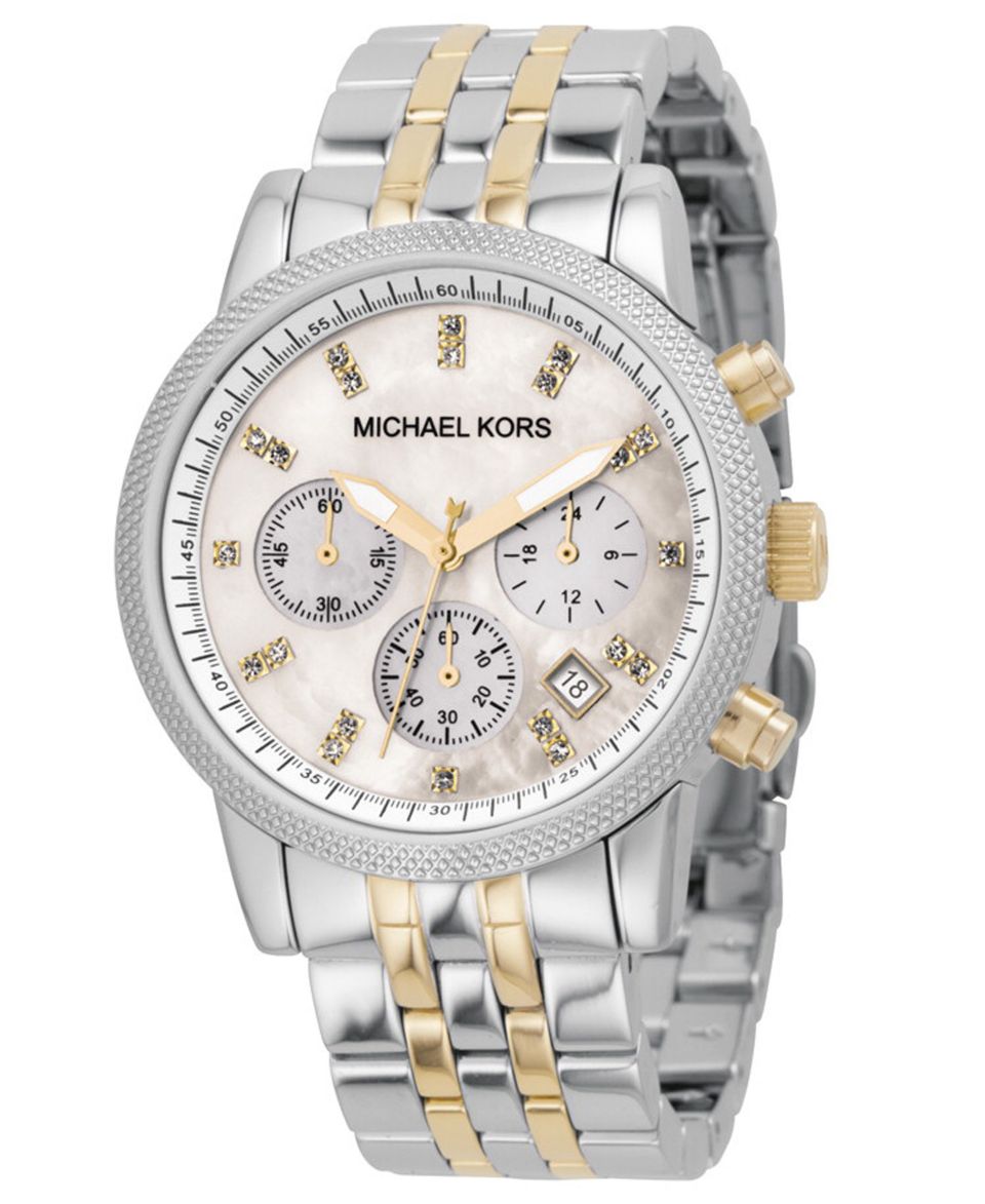 Michael Kors Watch, Womens Chronograph Parker Two Tone Stainless