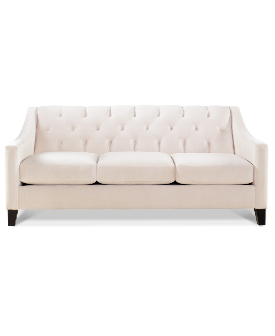 Chloe Fabric Velvet Metro Living Sofa, 76W x 36D x 34H