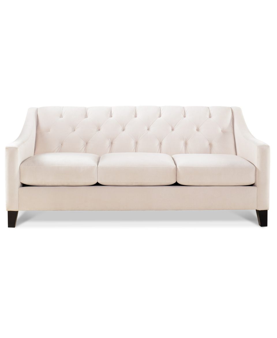 Chloe Fabric Velvet Metro Living Sofa, 76W x 36D x 34H