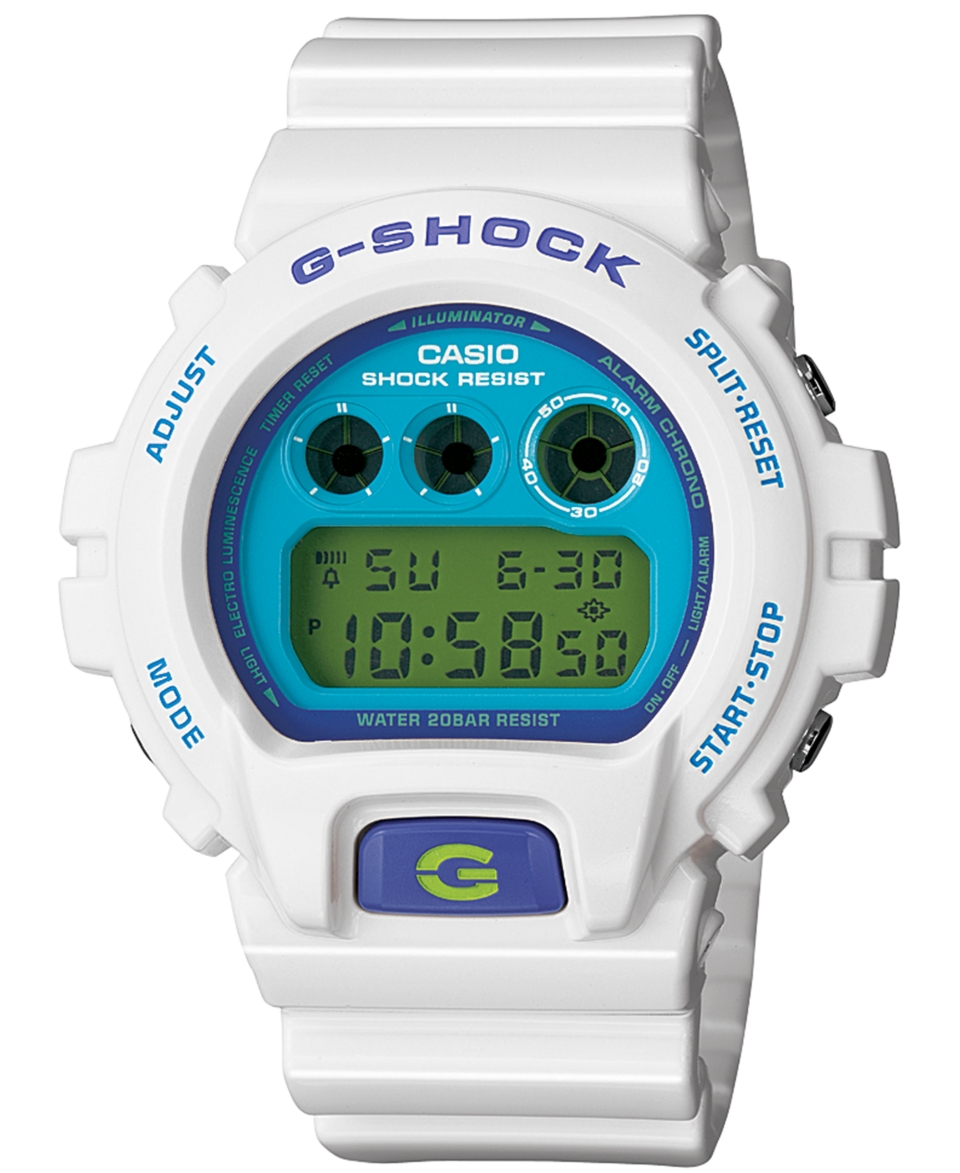 Shock Watch, Mens White Resin Strap DW6900CS 7   All Watches 