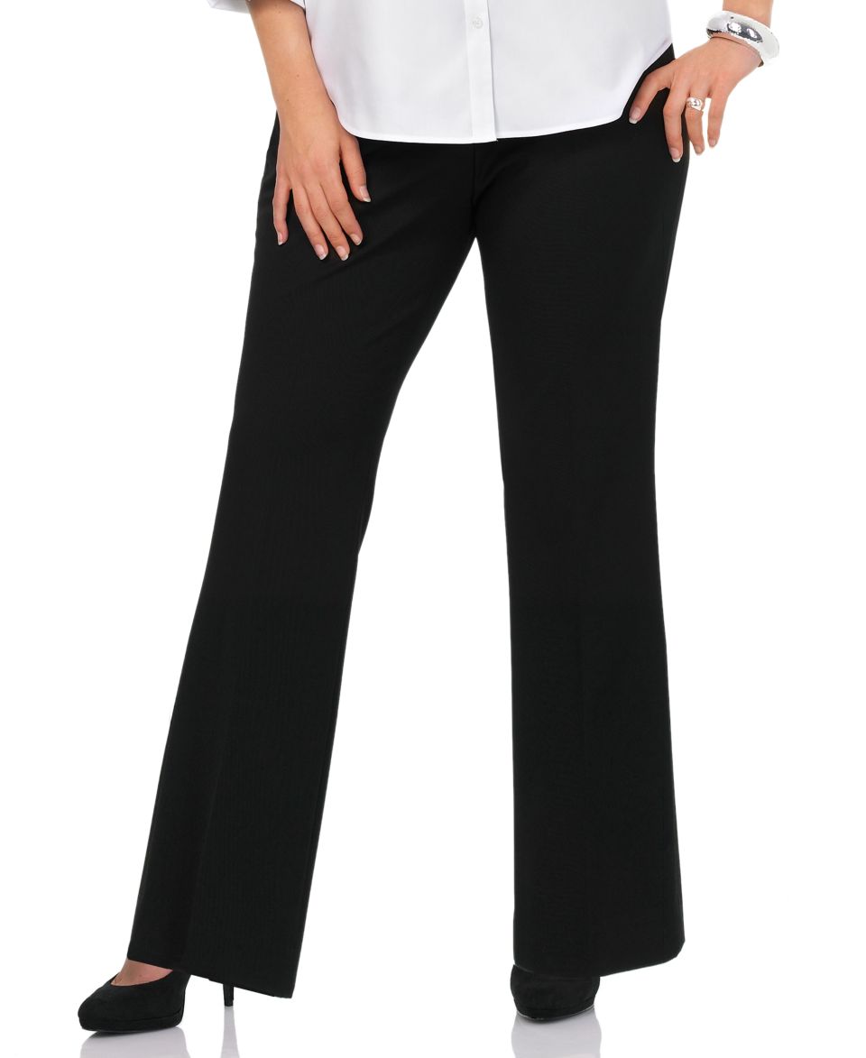 Kasper Plus Size Pants, Straight Leg Suiting   Plus Size Suits