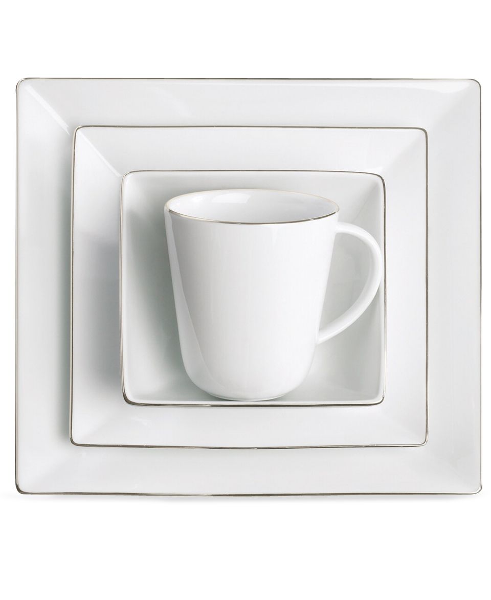 Charter Club Dinnerware, Grand Buffet Platinum Fine Line Square 4