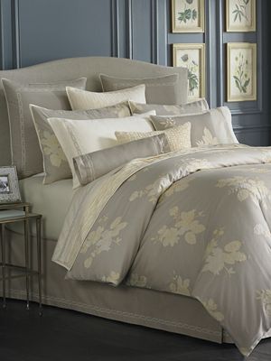 Martha Stewart Collection Linen Floral Bedding Collection - Bedding ...