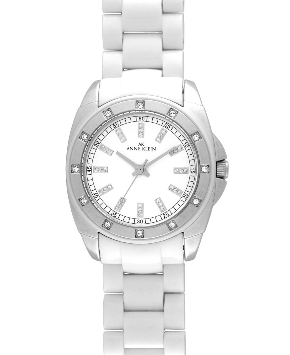 Anne Klein Watch, Womens White Plastic Strap 10 9181WTSV   All