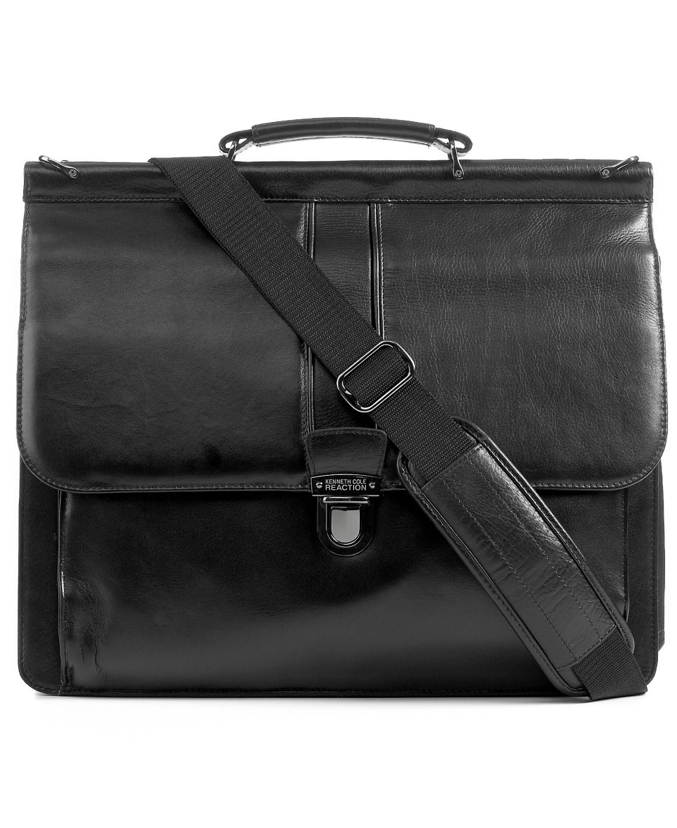 McKlein Leather Brief, Hubbard Expandable Double Compartment Laptop 