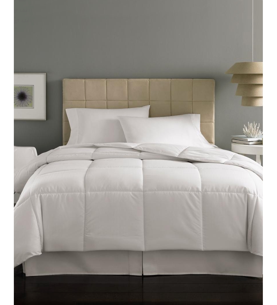 Home Design Bedding, Printed Stripe Down Alternative Comforter