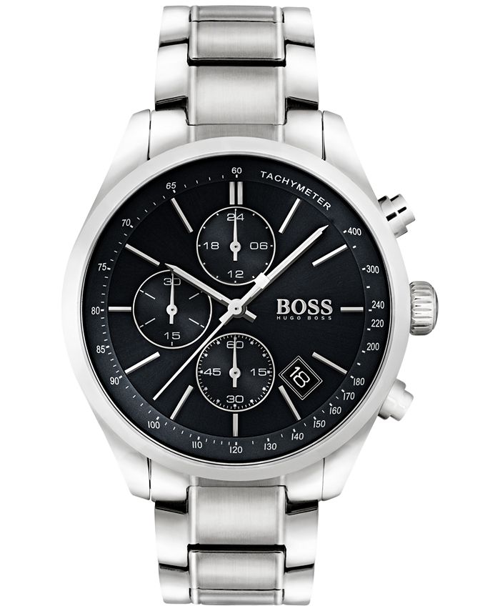 BOSS Hugo Boss Men's Chronograph Grand Prix Stainless Steel Bracelet Watch 44mm 1513477