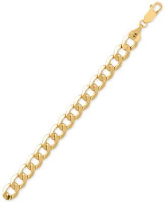 Beveled Curb Link Chain Bracelet 