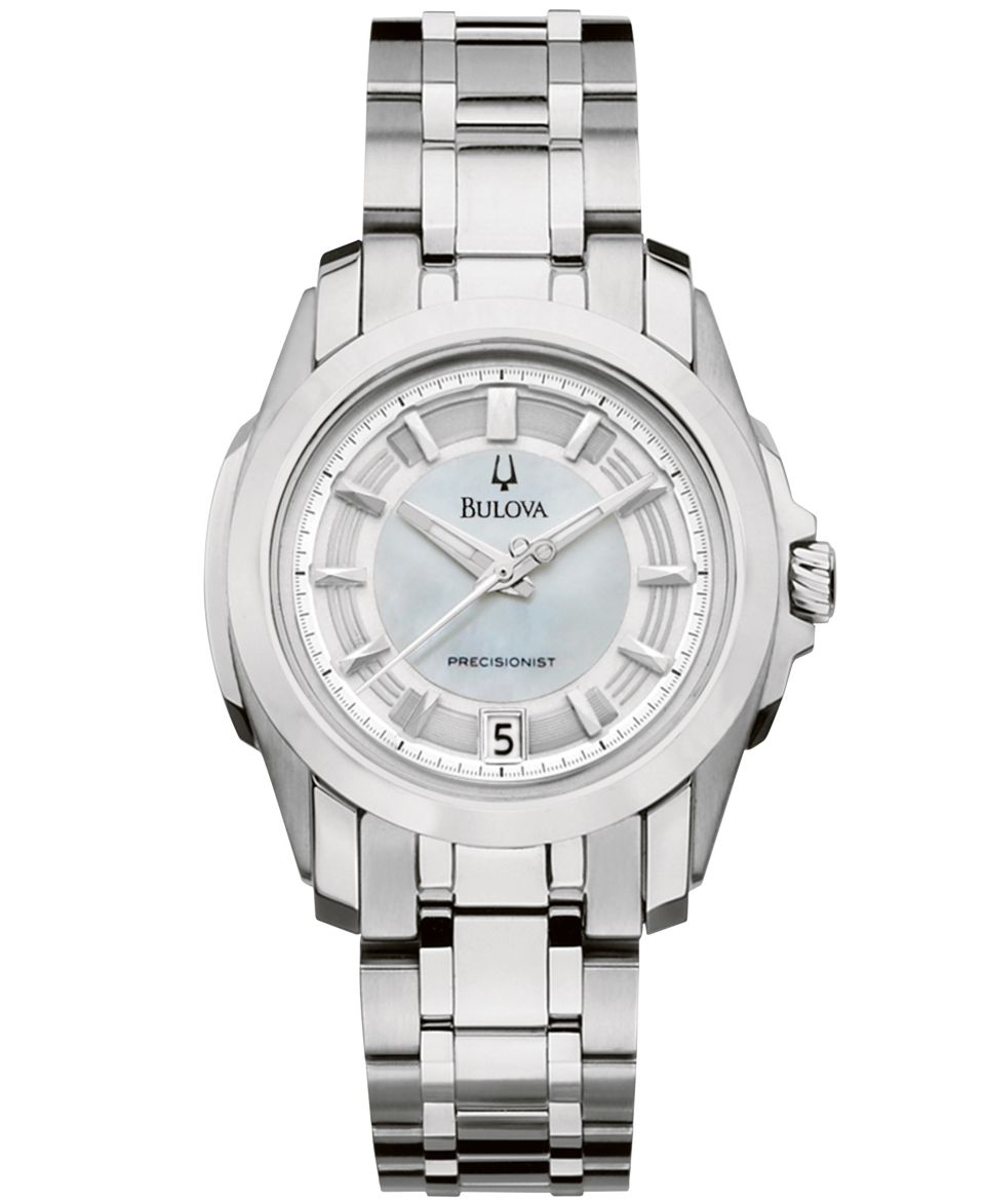 Bulova Womens Precisionist Stainless Steel Bracelet Watch 31mm 96M108   Watches   Jewelry & Watches