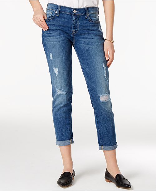 7 For All Mankind Josefina Skinny Boyfriend Jeans Reviews Jeans Women Macy S