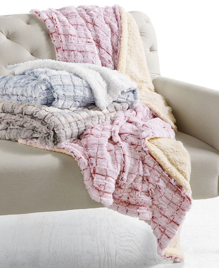 Blue Ridge Elle Home Reversible Micromink To Faux Sherpa Tie Dye Throw Reviews Blankets Throws Bed Bath Macy S In collaboration with ello and american painter, dalek, this incredibly soft throw blanket is perfect for lounging outside, topping off. elle home reversible micromink to faux sherpa tie dye throw