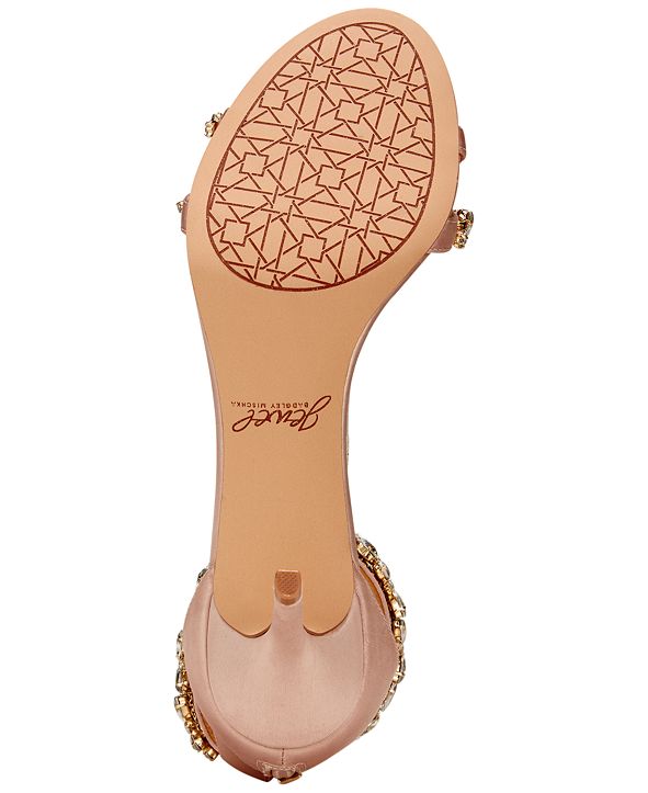 caroline embellished strap evening shoe