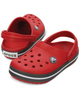 boys red crocs