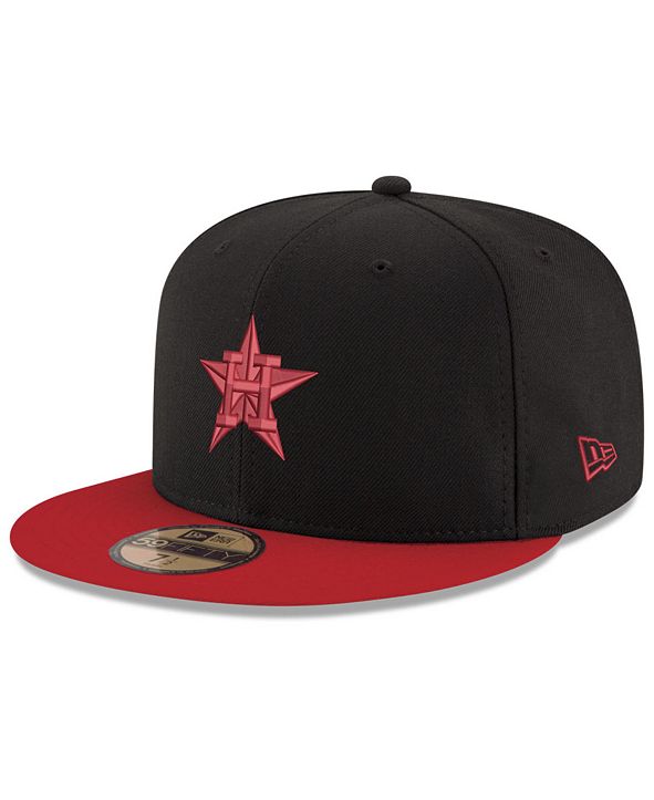 New Era Houston Astros Black & Red 59FIFTY Fitted Cap & Reviews ...