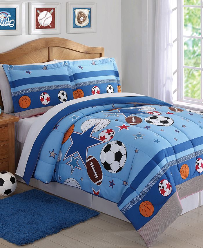 My World Sports & Stars Reversible 2Pc. Twin Comforter Set & Reviews Kids' & Baby Bedding