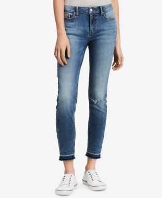 calvin klein mid rise skinny ankle jeans