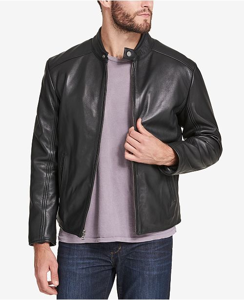 Marc New York Men S Leather Moto Jacket Created For Macy S Reviews Coats Jackets Men Macy S