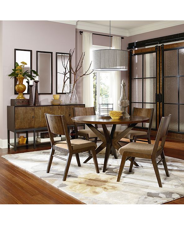 Furniture Ashton Round Pedestal Dining Table & Reviews Furniture Macy's