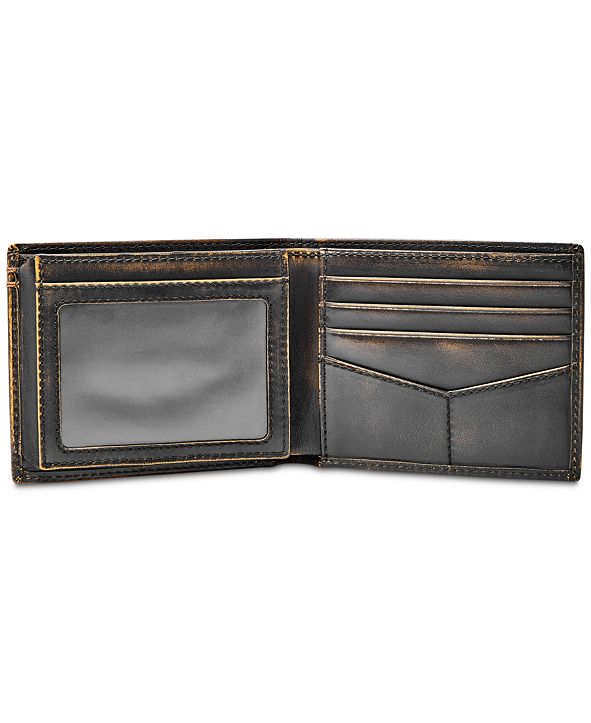Fossil Men's Wade Bifold Leather Wallet & Reviews All Accessories