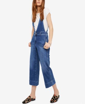 free people denim overalls