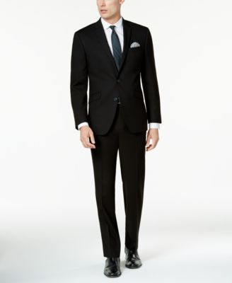 Ready Flex Solid Black Slim-Fit Suit 