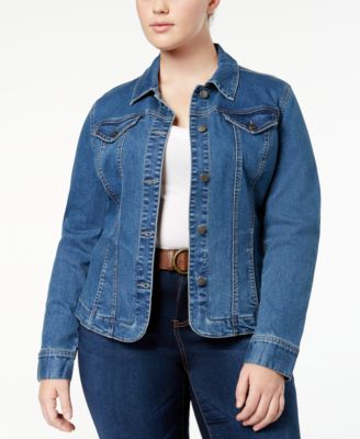 macys plus size jean jacket