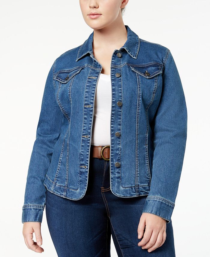 Charter Club Plus Size Denim Jacket, Created for Macy's & Reviews